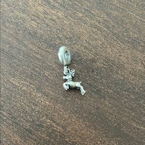 Silver Reindeer Charm